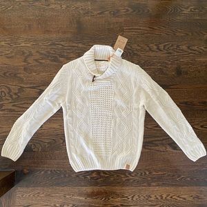 Weatherproof Men’s Fisherman Toggle Shawl Neck Sweater, Sz S